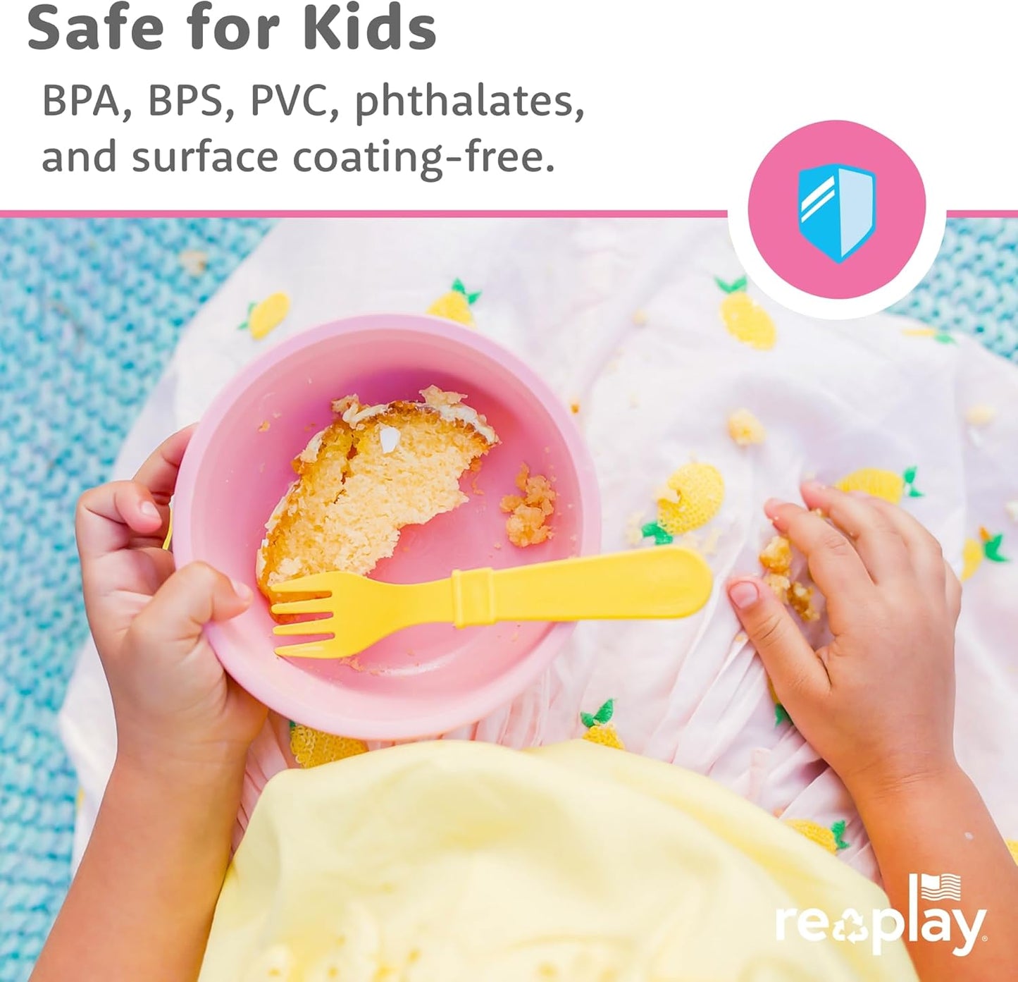 Re-Play 12 Oz. Toddler Bowls for Snack and Everyday Dining - Dishwasher and Microwave Safe - Made in USA - Set of 3-5.75" x 5.75" x 2" - Princess
