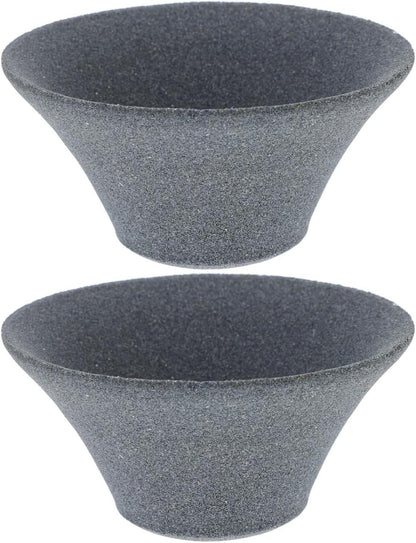 2Pcs Japanese Coffee Filters Ceramic Coffee Dripper Reusable Dripper Paperless Tea Strainer Light Grey, 4.52x4.52x2.36inch
