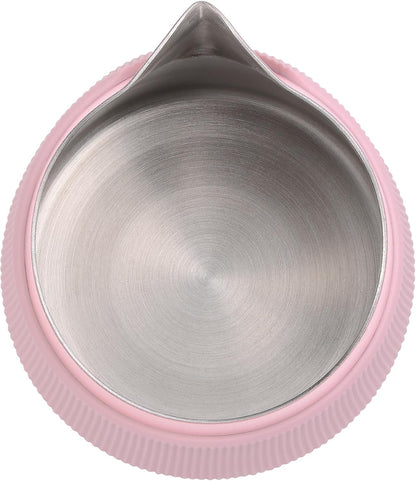 Normcore Handleless Milk Frothing Jug, Pitcher 15.2 oz, Frother Steamer Cup Stainless Steel Espresso Cup, Sharp Spout, Pink, 450 ml