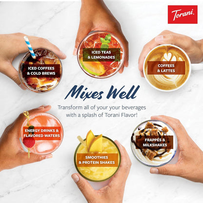 Torani Flavored Drink Syrup Beyond Basic Variety Pack, Dragon Fruit, Lavender, Vanilla & French Vanilla, 25.4 fl oz (Set of 4)