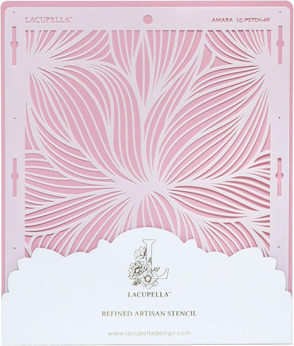 Large Cake Decorating Stencil (Amara) Leaf Veins Pattern