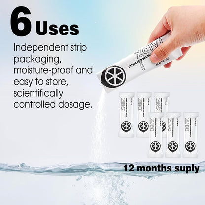 xcivi Household Ice Maker Descaling Powder Compatible with GE Profile Opal Ice Maker, Ice Machine Cleaner Maker Descaler, Helps Remove Hard Water and Mineral Buildup, Individually Packed (4)