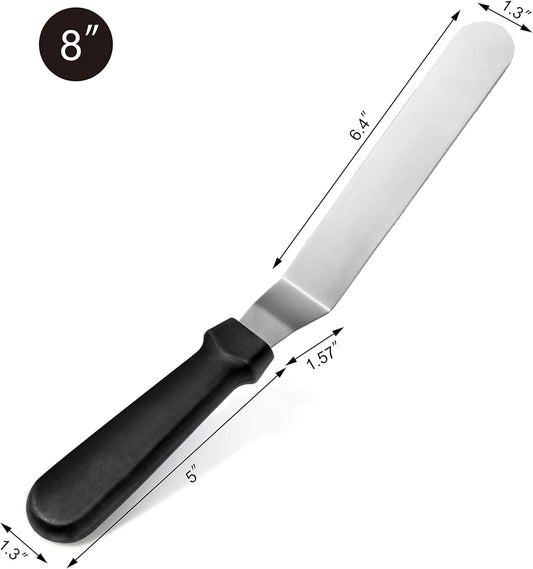 New Star Foodservice 38170 Angled Icing Spatula, 8-Inch Blade, 13-Inch Overall, Silver