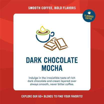 Cameron's Coffee Dark Chocolate Mocha Flavored Single-Serve Pods, Light Roast, 100% Arabica, 12-Count (Pack of 6)