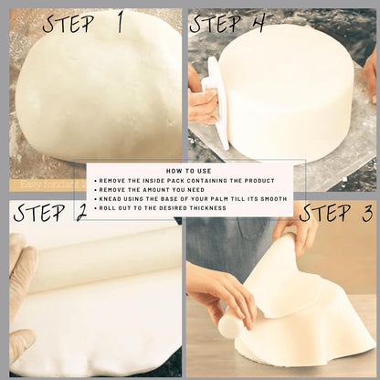 Confect Ivory Fondant for Cakes – 8.8 oz Chef’s Choice for Cake Decorating, Sculpting & Baking | Vegan, Gluten-Free, Nut-Free, Palm Oil-Free – 8.8 Oz
