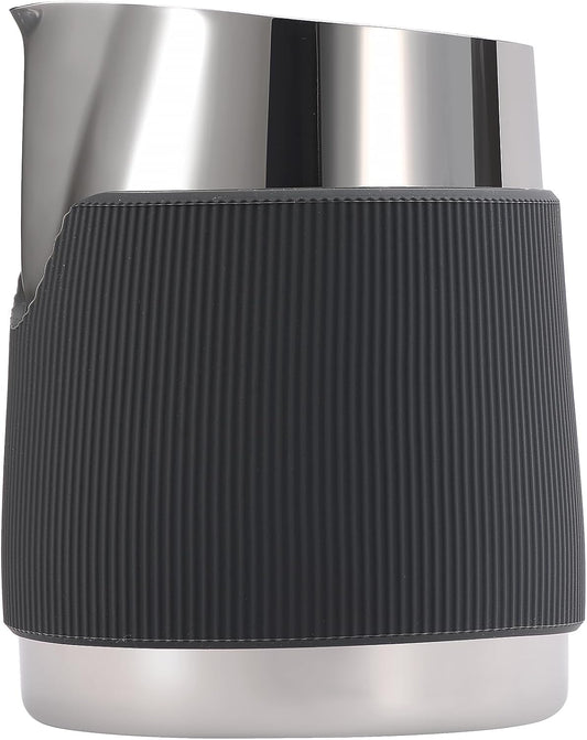 Normcore Handleless Milk Frothing Jug, Milk Pitcher 20.3 oz, Milk Frother Steamer Cup Stainless Steel Espresso Cup, Sharp Spout, Silver, 600 ml