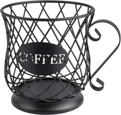 TreeLen K Cup Holder Coffee Pod Holders for 35 Kcups Keurig Storage Organizer Coffee Bar Accessories for Counter - Matte Black
