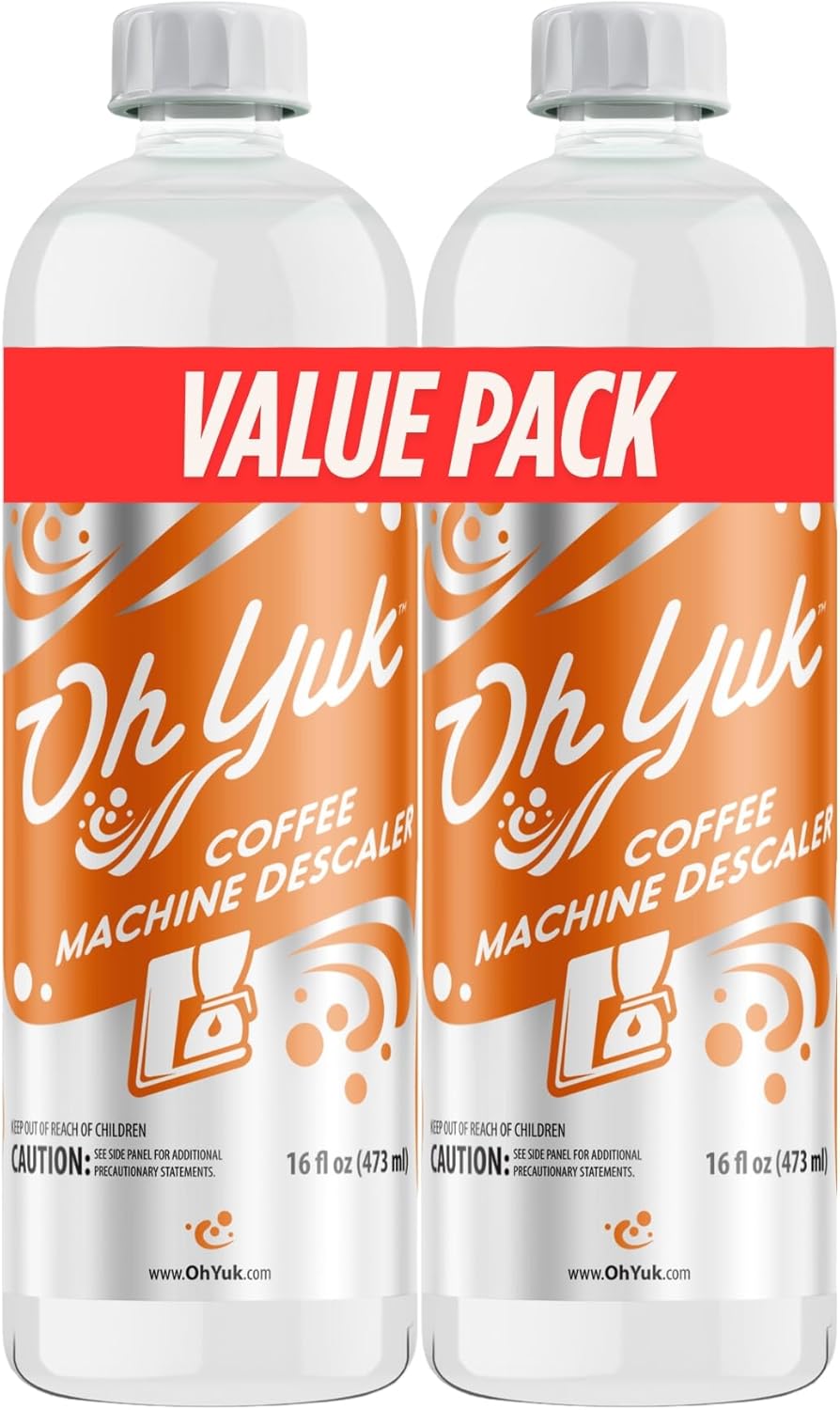 Oh Yuk Coffee Machine Descaler - Cleaning and Descaling Solution Universally Compatible for All Brands and Machine Types: Breville, Delonghi, Nespresso, Keurig - 16 oz (2)