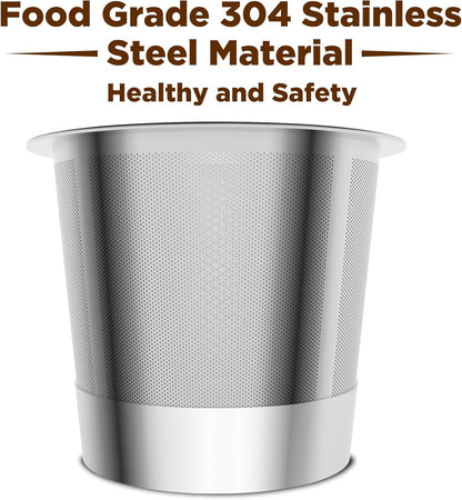 2 Pack Stianless Steel Reusable K Cups with 20 Count paper Filters, Refillable Universal Coffee Pods steel k Cups Compatible with Keurig 2.0 and 1.0 Coffee Makers(2 pack)