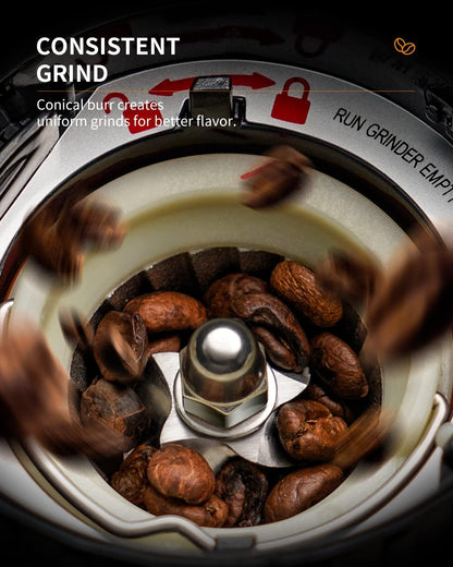 SHARDOR Professional Conical Burr Coffee Grinder, Coffee Bean Grinder with 48 Grind Settings for Espresso, Drip & French Press, Upgraded Anti-Static Technology, Precision Timer, Stainless Steel