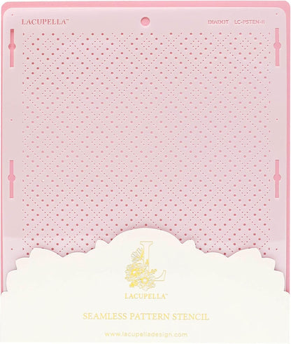 Cake Baking Stencil - Seamless Delicate Pattern for Decorating Tall Double Barrel Cake to Use with Buttercream, Royal Icing, Ganache, Paint, Airbrush (DIADOT)