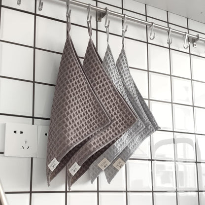 MOJAE Barista Towels 4 Pack - Espresso Machine Cloth Set- Waffle Weave Kitchen Dish Cloths - Coffee Accessories for Barista to Clean Steam Wand Coffee or Espresso Machine(12''x12'')