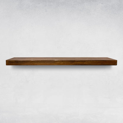 URBANDI, Rustic Floating Shelves, Set of 2, Hidden Bracket, Solid Wood, Heavy Duty, Wall Mounted Shelves, (Provincial, 48Wx8D)