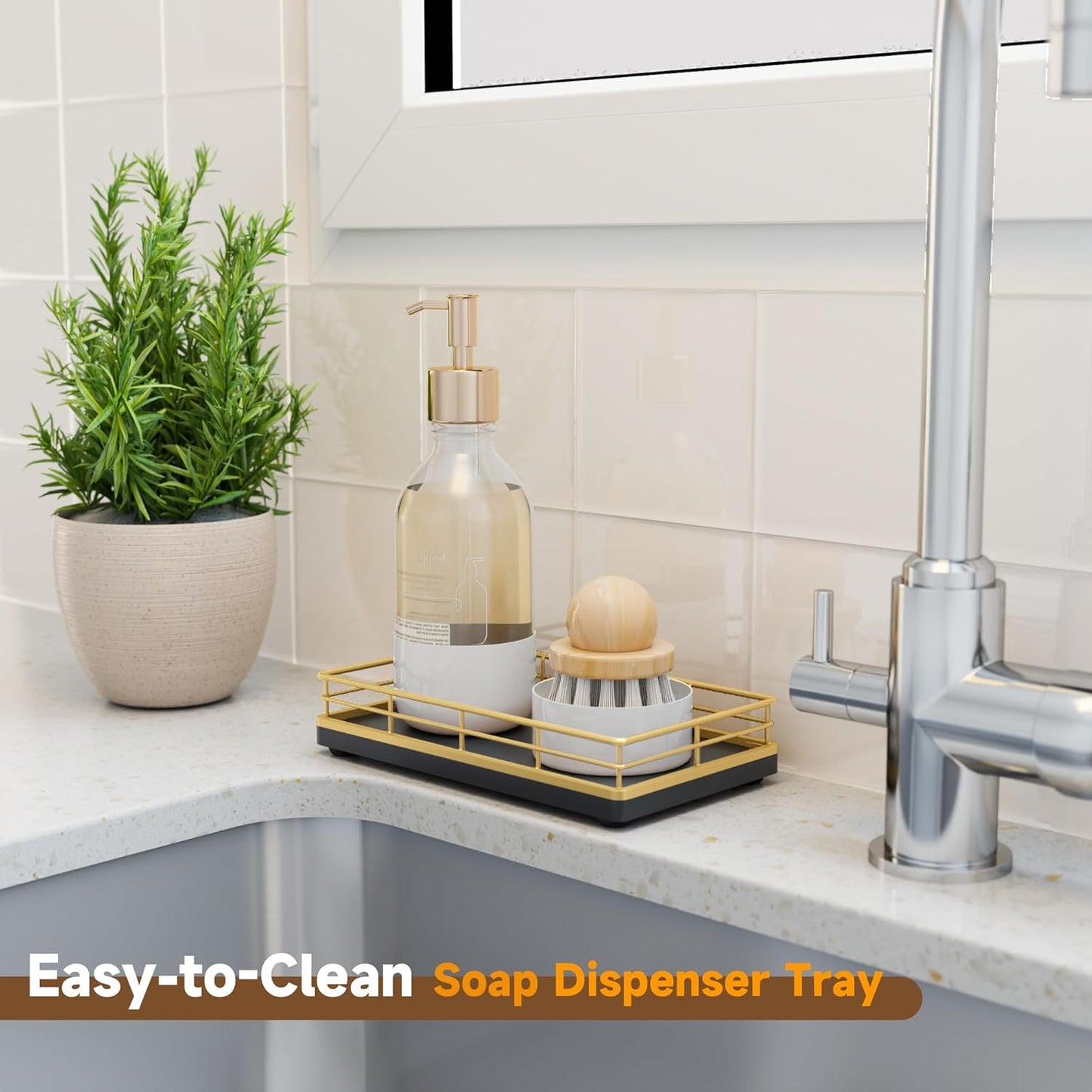 Wooden Decorative Tray, Oak 7.5" L Coffee Table for Kitchen Countertop Dresser Perfume Tray Jewelry Candle Nightstand Table Centerpieces for Dining Room Decor Black Gold