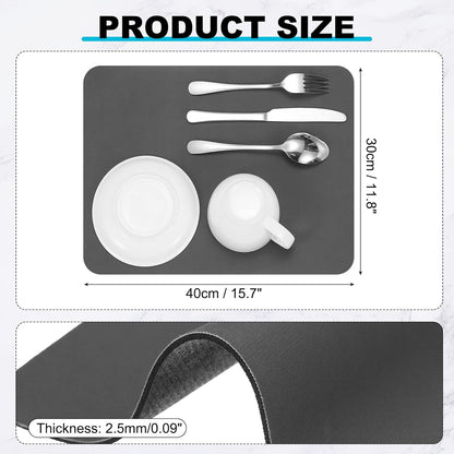 uxcell Silicone Mats for Kitchen Counter, 15.7" x 11.8" Non-Slip Countertop Protector Mat Heat Resistant Coffee Mat Waterproof Table Placemat, Dark Gray