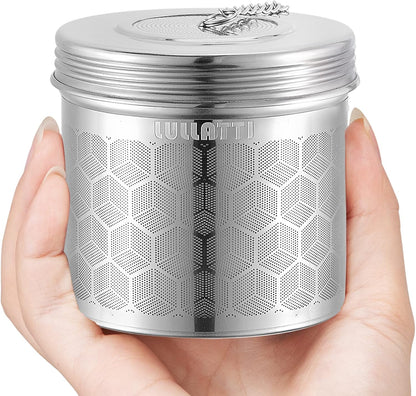 Extra Large Tea Ball Infuser for Pitcher(2 Pack), 18/8 Stainless Steel Tea Steeper, Extra Fine Mesh Tea Strainer Perfect for Brewing Herbs, Iced Tea, Coffee, Cooking Soup