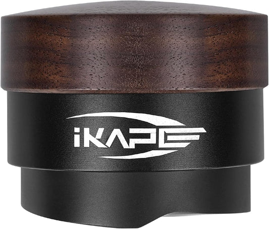 IKAPE 51MM Coffee Distributor, New Wooden Handle Design, Gravity Adaptive Espresso Distributor Fits All 51MM Espresso Portafilter, Compatible with 51MM Delonghi Bottomless Portafilter