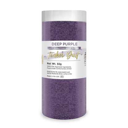 BAKELL Deep Purple Edible Glitter, 50 Grams | TINKER DUST Edible Glitter | KOSHER Certified | 100% Edible Glitter | Cakes, Cupcakes, Cake Pops, Drinks, Dessert Vegan Glitter & Dusts (50g, Deep Purple)