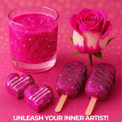 Bulk (20g) Pink Edible Glitter for Drinks | Premium Pink Edible Glitter for Cakes Drink Brew - Edible Glitter Cake Decorations for Strawberries Cocktail
