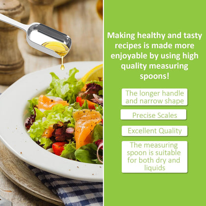 2 Pcs 1 Tablespoon(15 mL | 3 Tsp | 1 Tbsp | 15 cc | 1/2 oz) Stainless Steel Single Measuring Spoon, Long Handle Metal Measuring Spoon, Kitchen Gadgets for Cooking & Baking
