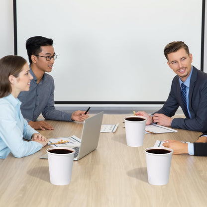 210 Count 12 oz Coffee Cups, White Paper Cups 12 oz for Water Juice or Tea, Perfect for Office Home Party