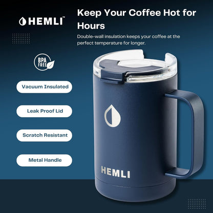 Pour Over Coffee Maker Camp Set – Vacuum Insulated Mug with Leakproof Lid, Stainless Steel Micro Filter, Scratch-Resistant Finish, Portable Coffee Maker for Camping, Travel & Outdoor Adventures