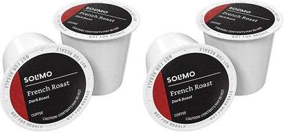 Amazon Brand - Solimo Dark Roast Coffee Pods, French Roast, Compatible with Keurig 2.0 K-Cup Brewers, 100 Count (Pack of 2)