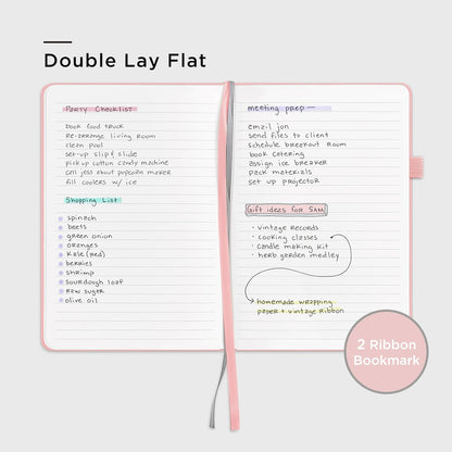 &And Per Se Lined Journal Notebook for Women&Men with Pattern, 160 Pages 100GSM Thick Paper, A5 Hardcover Journals for Writing(Blush)