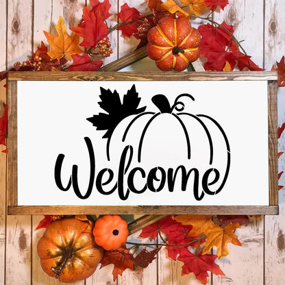Fall Stencils for Door Mats Reusable Fall Doormat Stencils Hello Pumpkin Stencil for Doormats Wood Sign Decor