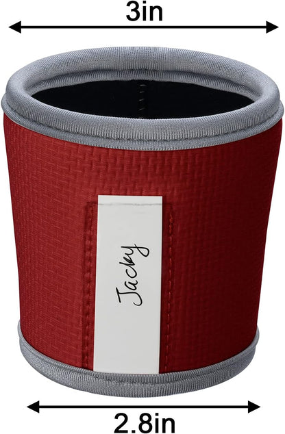 Beautyflier 8pcs Anti-Slip Neoprene 2.5mm Thick Collapsible Heat Resistant Coffee Cup Insulated Sleeve for Coffee/Tea/Cold Drinks (Multicolor embossed)