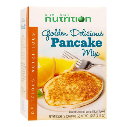 Nutmeg State Nutrition HealthyWise - High Protein Pancake Mix, 15g Protein, Low Carb, Low Calorie, Low Sugar, Healthy Breakfast Meal, KETO Friendly, 7 Servings Per Box (Golden Delicious, 1 Pack)