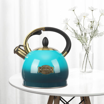 3Quart Whistling Tea Kettle Classic Teapot Stainless Steel Teakettle with Cool Grip for Stovetop