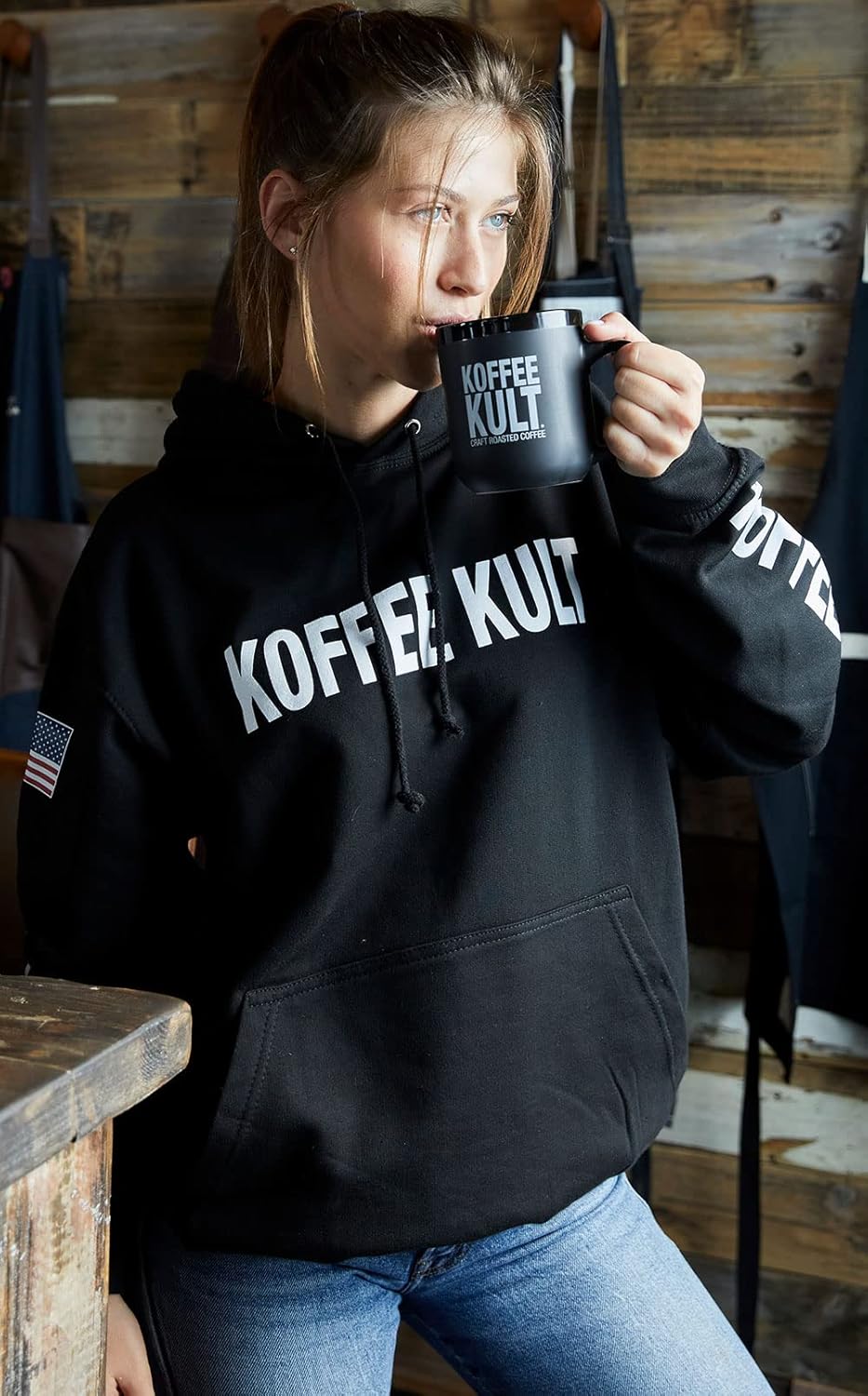 Koffee Kult Dark Roast Whole Bean Coffee - Small Batch 100% Arabica Gourmet Blend, Smooth and Well Balanced Artisan Roasted in 32oz Resealable Package