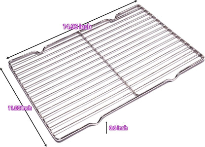 2Pcs Stainless Steel Cooling Racks, Cooling Racks for Cooking and Baking, Cookie Cooling Rack, Oven Cooling Racks for Cooking