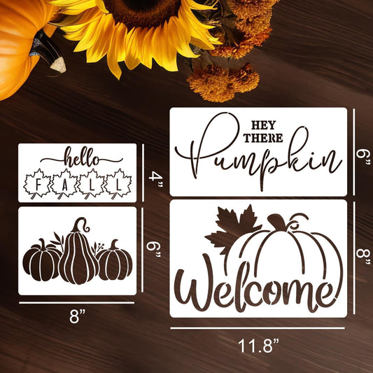 Fall Stencils Pumpkin Stencil Thanksgiving Stencils for Painting on Wood Fabrics Porch Hanger Fabrics Decor