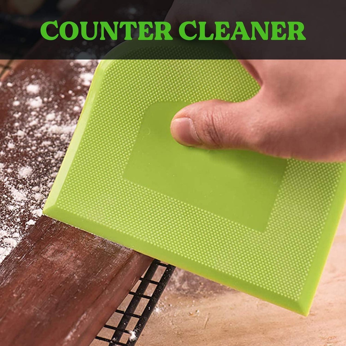 SURDOCA Dough Scraper Bench Scraper - 3P 7.1x4.9" Plastic Flexible Bowl Scraper, Sharp Edge & Angles Cake Scraper. Non-Slip Bakeware Decorating Tools Sculpting & Modeling Tools - Yellow+White+Pink