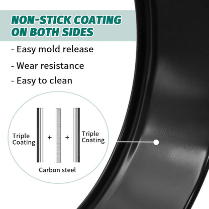 SHIKORI Cake Pan Set for Baking, Non-Stick Springform Pans Set of 3 (4, 7, 9 inch), Round Cake Pans,Cheesecake Pan, Leak-Proof Cake Pans with Removable Bottom (Red Set-3 Pcs)