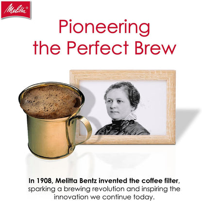 Melitta #4 Cone Coffee Filters, White, 100 Count (Pack of 6), 600 Total Filters - Packaging May Vary