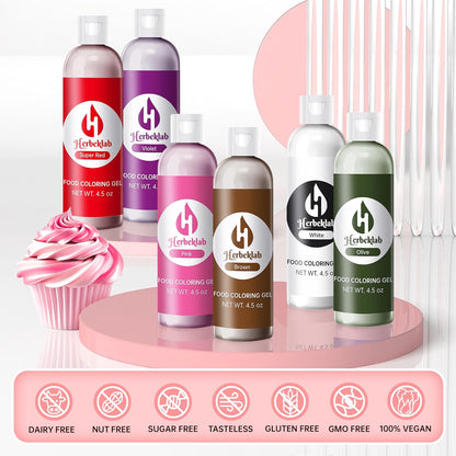 Brown Food Coloring Gel 4.5 Oz Professional Grade Brown Food Dye Concentrated Gel Food Coloring for Icing Baking Cake Decorating Cookie