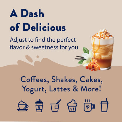 Jordan's Skinny Syrups Sugar Free Coffee Syrup, Vanilla Caramel Creme Flavor Drink Mix, Zero Calorie Flavoring for Chai Latte, Protein Shake, Food & More, Keto Friendly, 25.4 Fl Oz (Pack of 1)