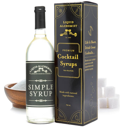 Liquid Alchemist Simple Syrup for Cocktails - Real Ingredients Make our Simple Sugar Syrup the Perfect Old Fashioned Mix - Non-GMO, Gluten Free & Vegan (25 oz)
