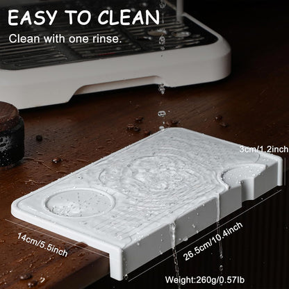 Espresso Tamping Mat – Food Grade Silicone Coffee Tamper Pad with Portafilter Slots, Heat Resistant, Anti-Slip, Waterproof Tamping Station for Baristas