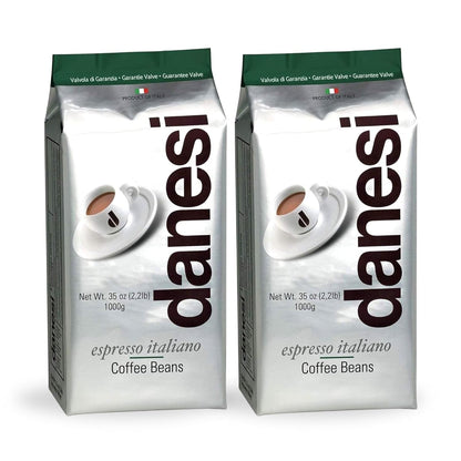 Danesi Caffe Italian Whole Coffee Beans - Espresso Coffee Beans and Medium Roast Whole Bean - Perfect for Espresso Machines, French Press, and Home Brewing - Emerald (4.5 lb)