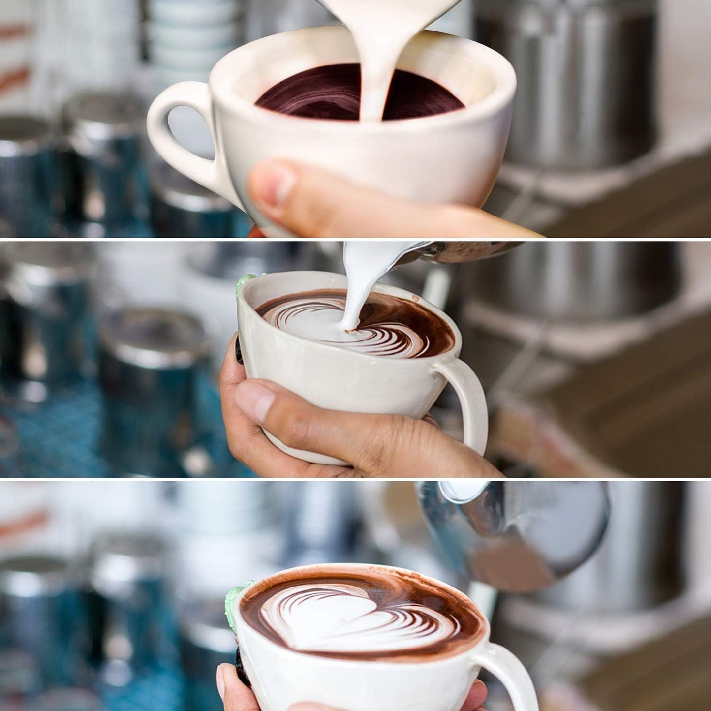 SIKEMAY Milk Frothing Pitcher Cup, 20oz/600ML Milk Frother Cup Stainless Steel Steaming Pitcher Milk Jug Coffee Latte Art Cappuccino Espresso Machine Accessories for Barista Steam Pitchers Tools