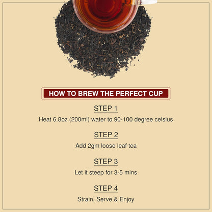 BREWIX, English Breakfast Black Tea Leaves (50+ Cups, 3.53oz/100g) Gluten Free | Strong, Robust & Aromatic | High Caffeine Loose Leaf
