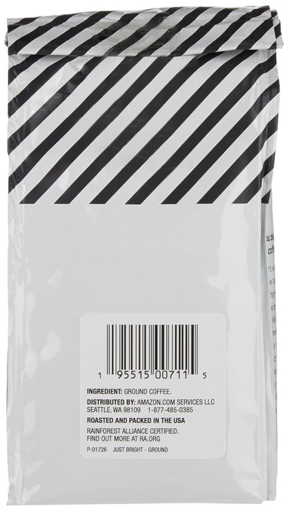 Amazon Fresh, Just Bright Ground Coffee, Light Roast, 12 Oz
