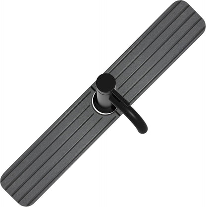 ZumenDa 23.6inch x 4inch Kitchen Sink Faucet Mat, Water Absorbing Stone Faucet Splash Guard for Bathroom Counter, Quick Drying Diatomite Tray for Kitchen Sink, Dark Gray