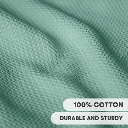 Artoid Mode 100% Cotton Light Green Waffle Weave Kitchen Dish Cloths, 12x12 Inch Ultra Soft Absorbent Quick Drying Kitchen Dish Towels Set of 6