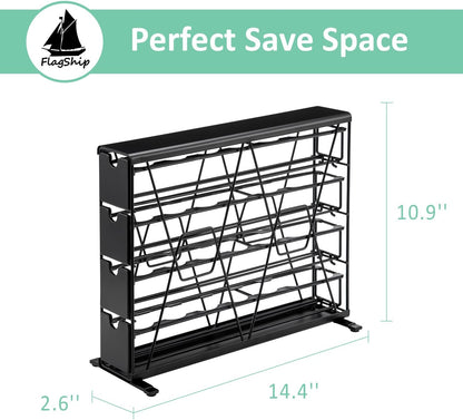 FlagShip K Cup Holder for Keurig Pods Coffee Pod Storage 4 Tier K Cup Drawer Organizer for Counter (28 Pods Capacity)