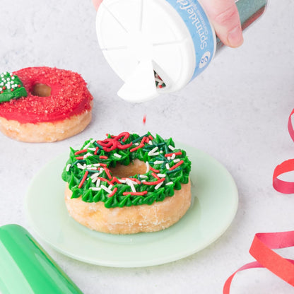 Sweets Indeed Sprinkles 6 Cell Edible Sprinkle Mix Jimmies Perfect for Cake Decorations Baking Ice Cream Cookies Cupcake Topper (Holiday)